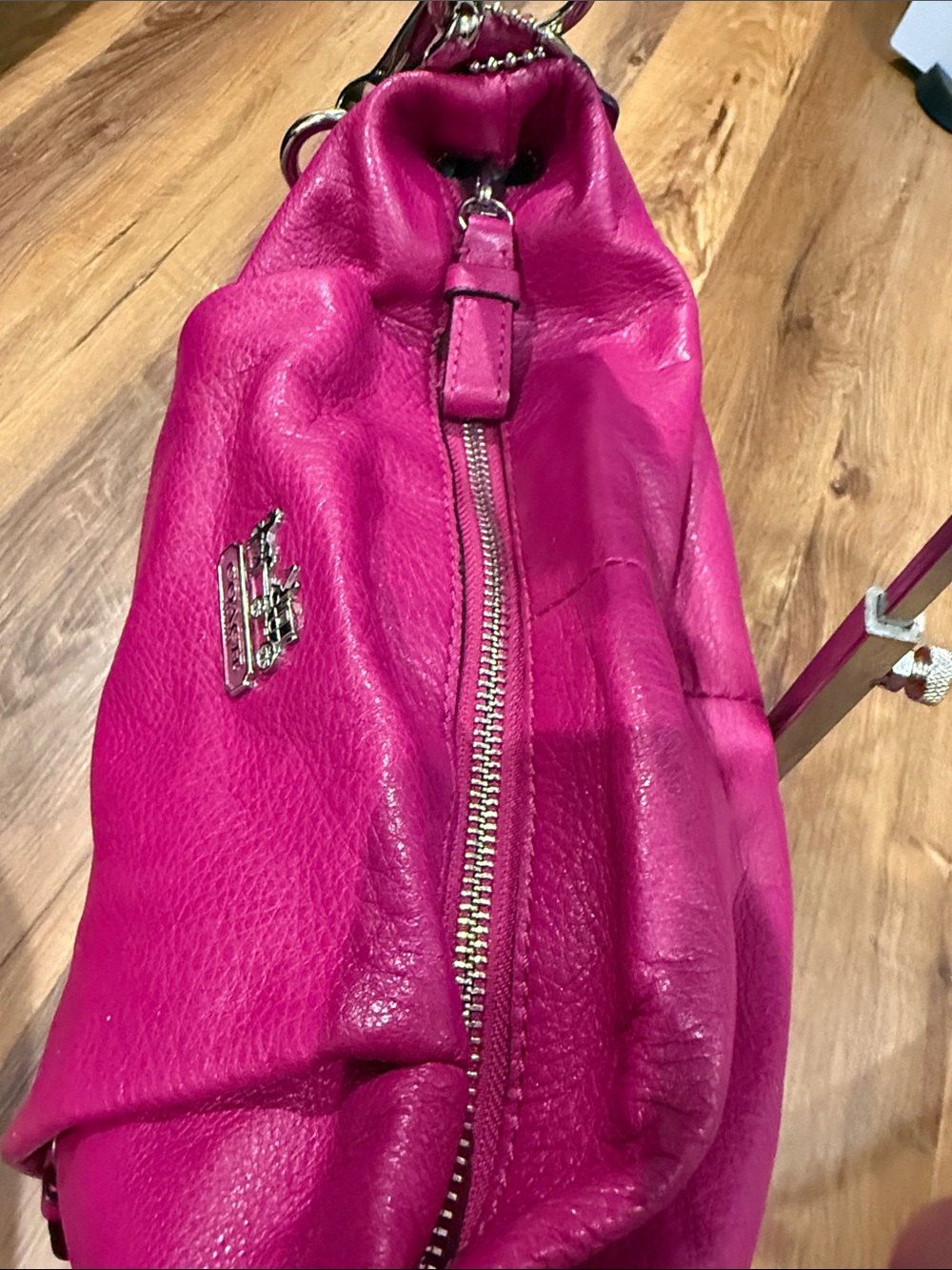 Coach Madison Isabelle Magenta Leather Shoulder/Crossbody Bag (#21224)(EUC) - Picture 11 of 17